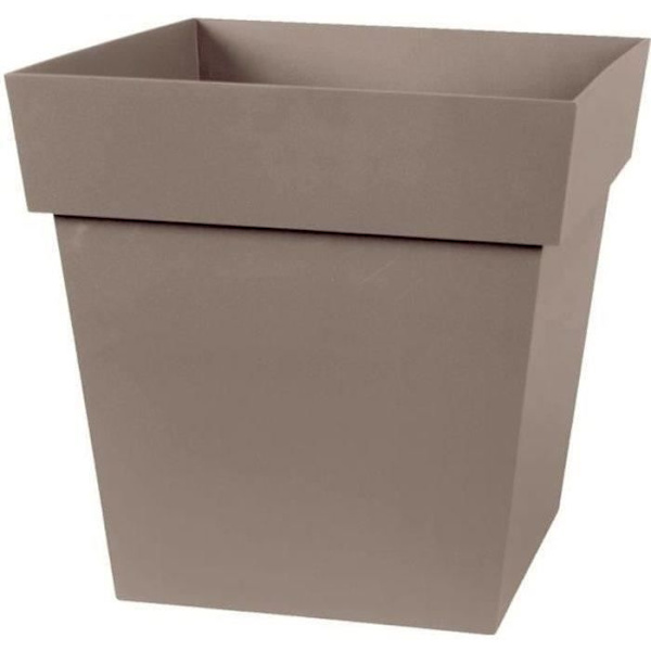 EDA Toscanan neliömäinen kukkaruukku - 32 x 32 x P 32 cm - 22 L - Taupe Mol
