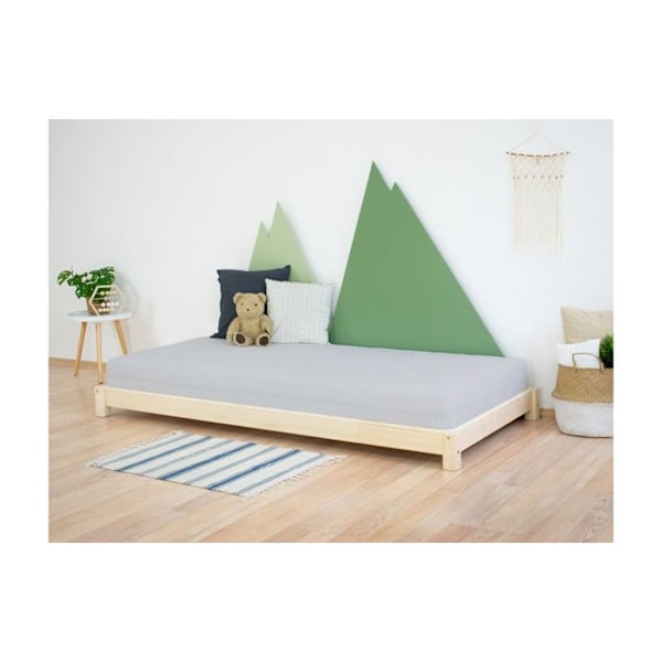 Litet enkelt TEENY 140 x 200 lackat Beige