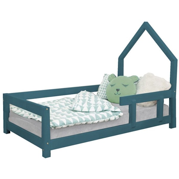 Lit cabane enfant POPPI 80 x 180 vihreä öljynsininen 1 Grön