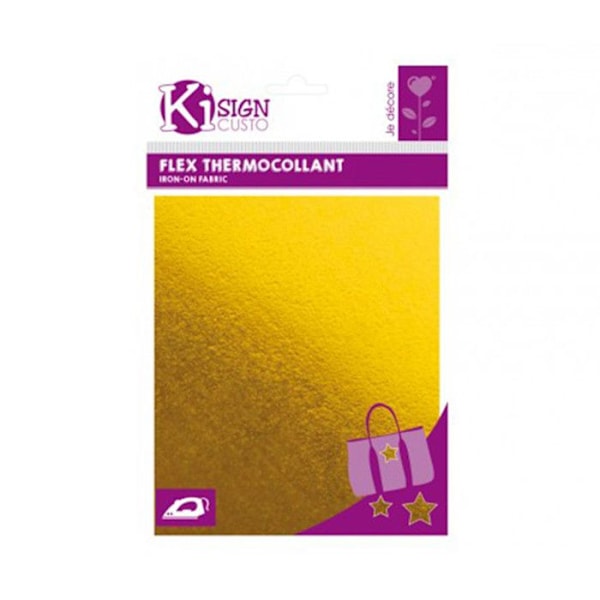Flex Thermocollant - Metall Guld - 20 x 25 cm gyllene