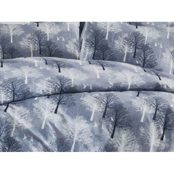 Sängkläder - TREE BLEU - 220x240 cm - 80% Bomull - 20% Polyester - 2 örngott Blå