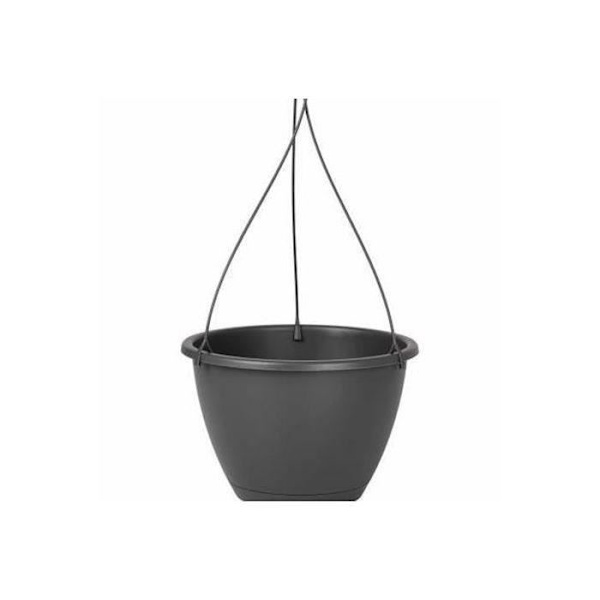 ARTEVASI Riippuva kukkaruukku ALGARVE - Tummanharmaa - 8L - 31 x 31 x 20,5 cm Kolgrå