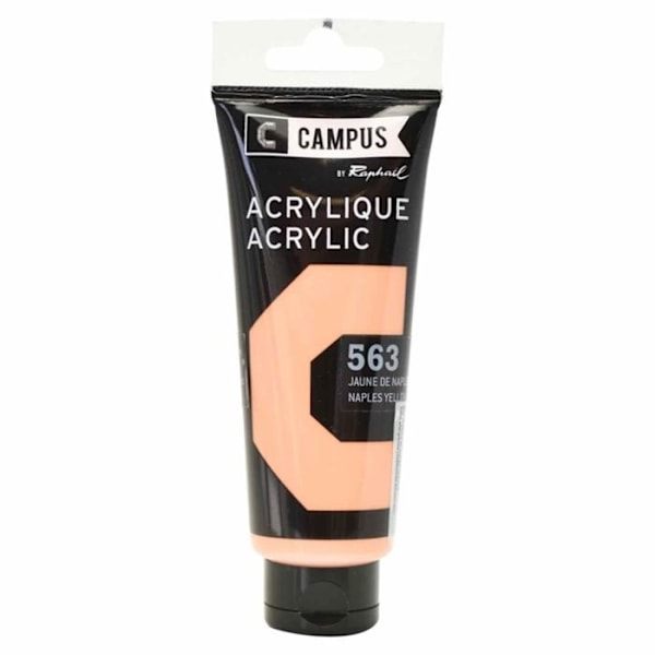 Akrylmaling 100 ml - Rød Napoli Gul n°563 Orange