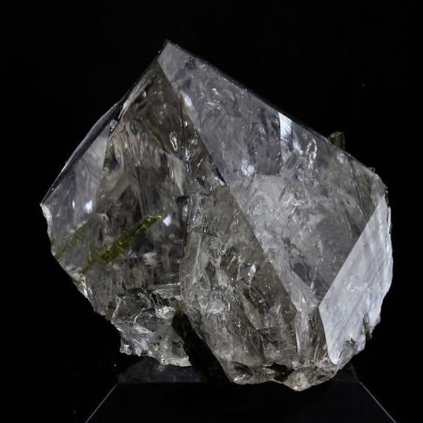 Stenar och mineraler - ABIJOUX - Rökkvarts + epidot - 164,0 ct - Grandes Rousses Massif, Isère, Frankrike
