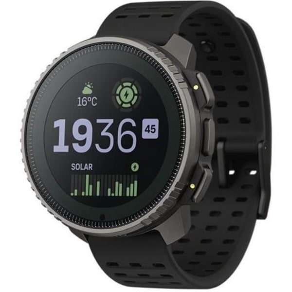 GPS-urheilukello - KORKEUSMITTARI - SUUNTO - PYSTY TITANIUM SOLAR BLACK Näytön halkaisija 49 mm Svart