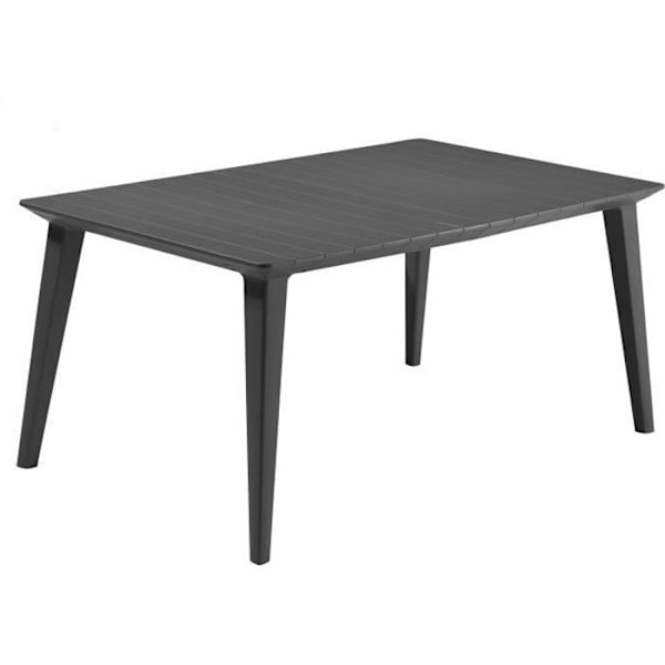 Havebord - rektangulært 160 cm - grafitgrå - harpiks - 6 personer - Lima - Allibert fra KETER Grafit