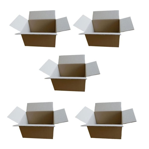 5 pientä pakkauskartonkia 16 x 12 x 11 cm kastanj