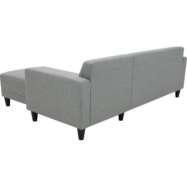 BOB 4-personers fast hjørnesofa - Musestof - Vendbar - L 197 x D 117 x H 65 cm GRÅ