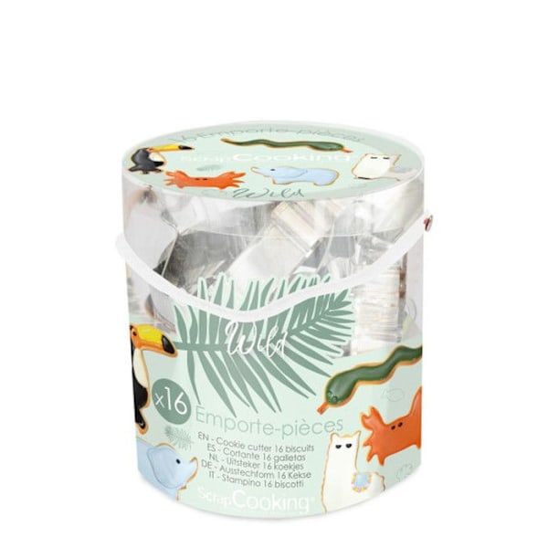 Seau 16 utstickare i stål - wild - Scrapcooking