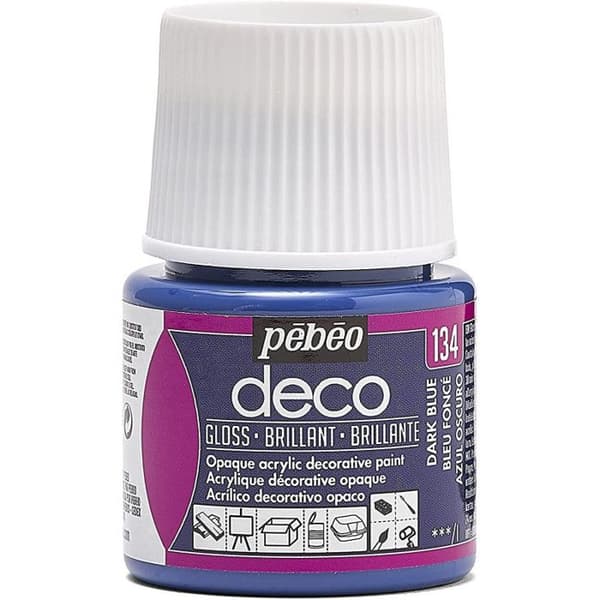 Akrylfärg - PEBEO - Deco - Blank - 45 ml - Mörkblå Mörkblå
