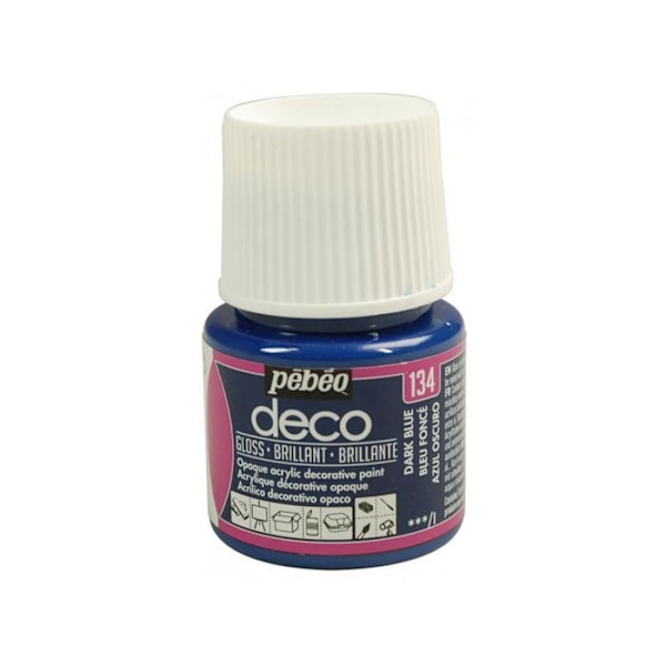 Akryylimaali - PEBEO - Deco - Kiiltävä - 45 ml - Tummansininen Mörkblå