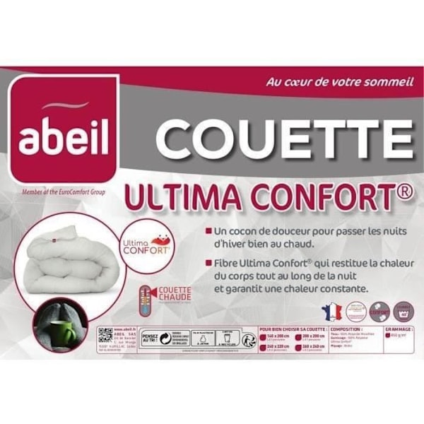 ABEIL Varmt täcke 450gr/m² Ultima Confort® - 200 x 200 cm