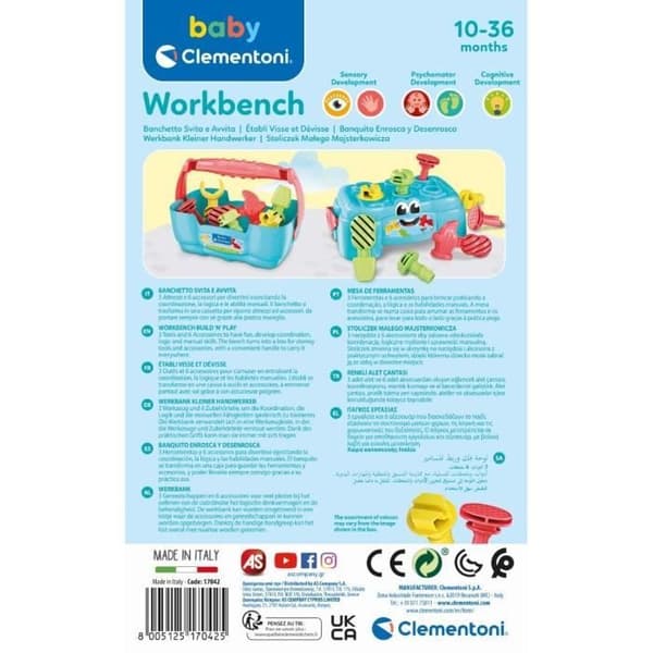 Baby Clementoni - DIY Workshop Blått och rött