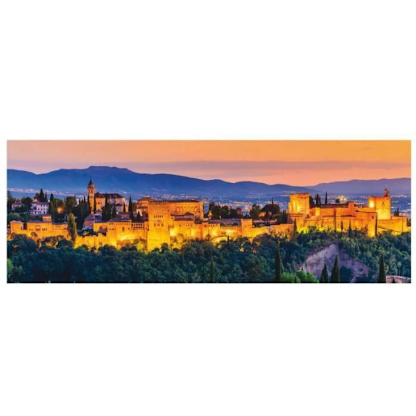 1000 palan palapeli - Educa - Granadan Alhambra - Arkkitehtuuri ja monumentti - Monivärinen Flerfärgad