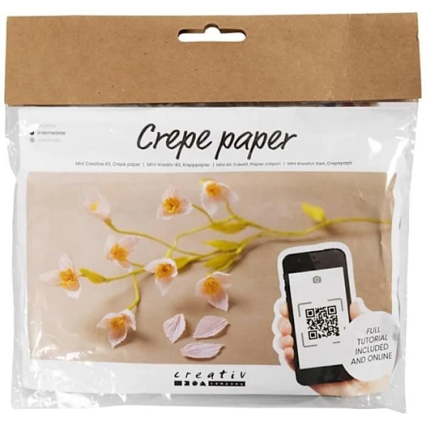 Mini kit DIY papircrepe blomster - Kirkegren