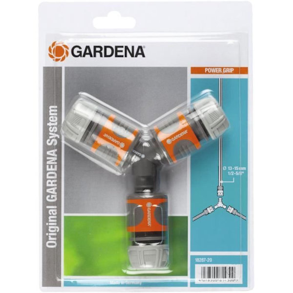 GARDENA omledningssæt – Tredobbelt tilslutning – Original GARDENA-systemkompatibilitet – Robust – 2 års garanti