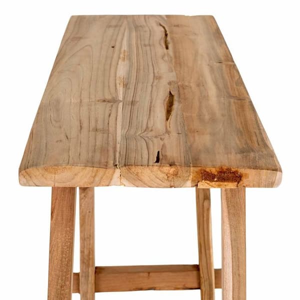 Konsol 90x30x80 cm i naturligt teak brun