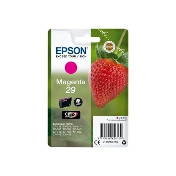 EPSON T2983 Magenta blækpatron - Strawberry (C13T29834012)