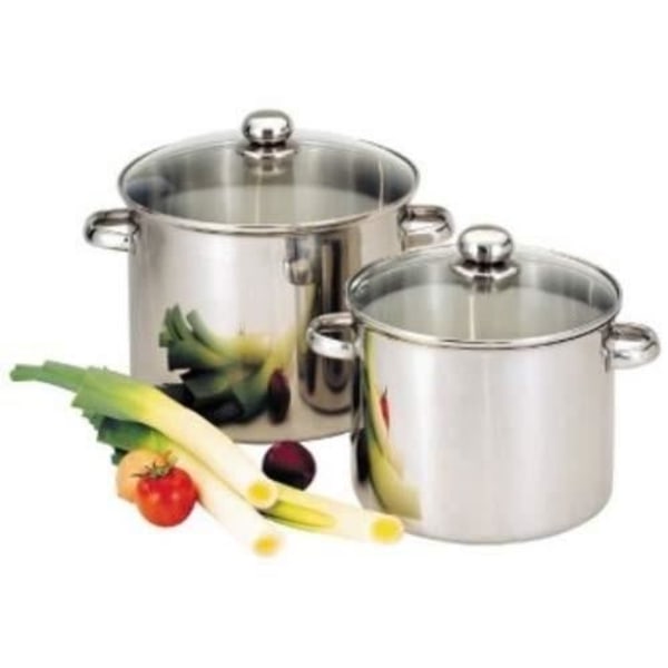 BAUMALU Catering i rustfrit stål + glaslåg - 28 cm