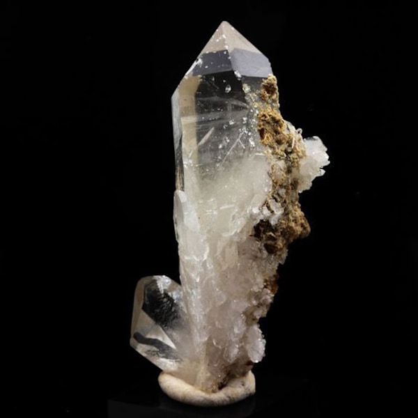 Sten og mineraler. Kvarts. 305,0 øre. Freney d'Oisans, Bourg d'Oisans, Frankrig..