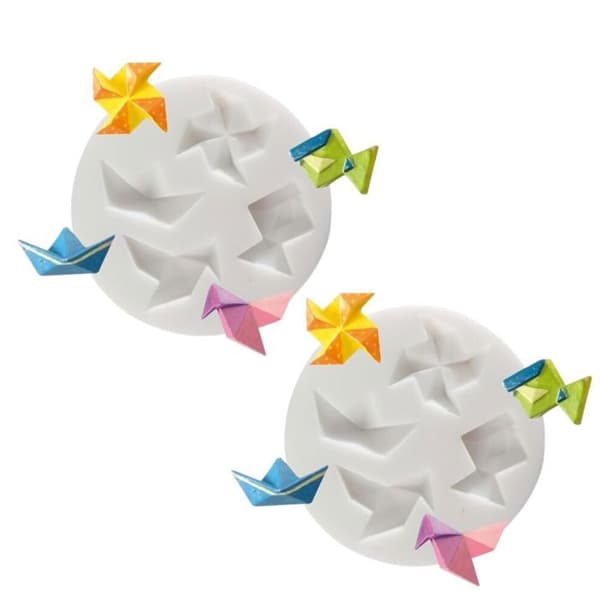 2 origami silikoneforme til polymer ler Ros