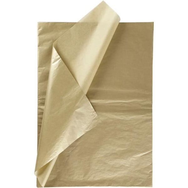 Silkepapper - Guld - 50 x 70 cm - 6 ark