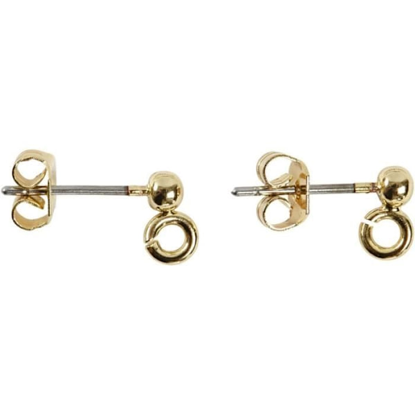 Örhängen - Guld - 15 mm - Metall - 10 st - Fjärilsklämma gyllene