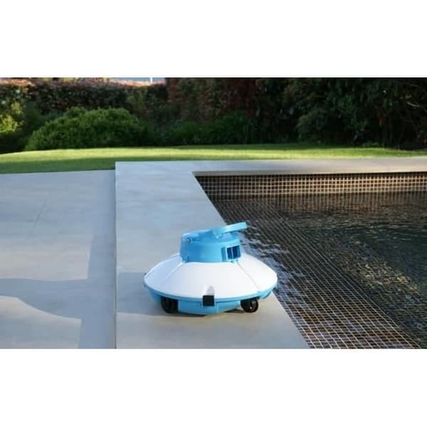 Pool robot - Bestway - Frisbee - Autonom - bundrenser - flad bund - 5x3m max - Blå Vit