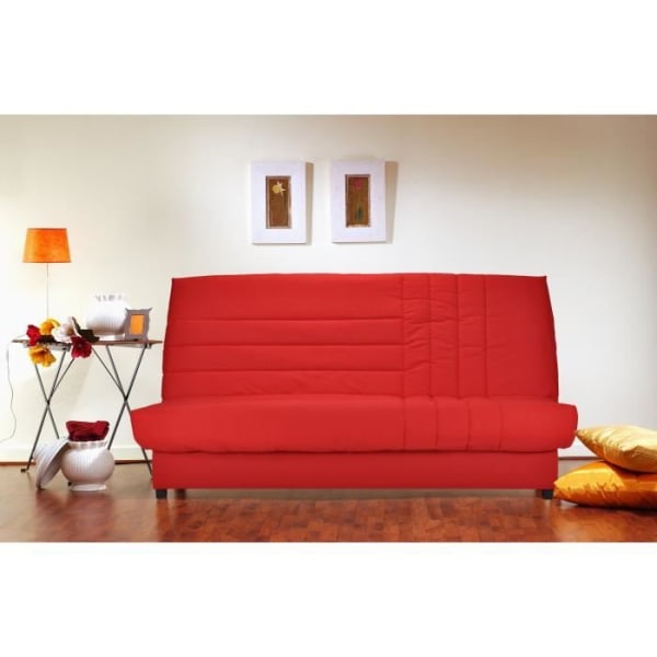 COMFORT BULTEX 3-personers sovesofa - Rødt stof L 192 x D 95 cm - BEIJA Röd