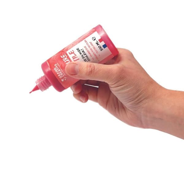 Textilfärg 100 ml slips och stanseffekt - korall Apelsin