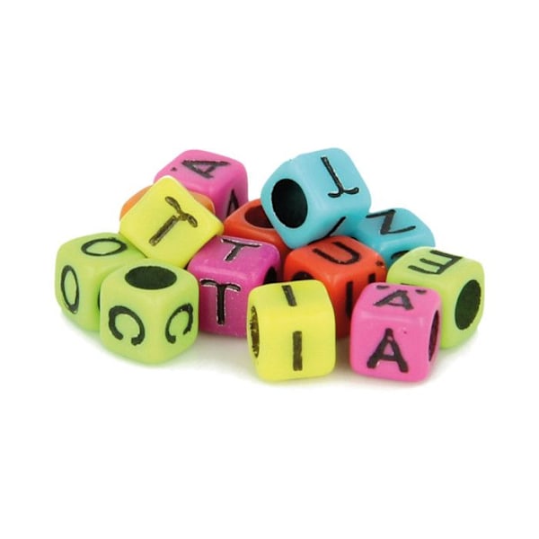 "Perle Dé Alphabet 6mm värit 300 kappaletta" Flerfärgad
