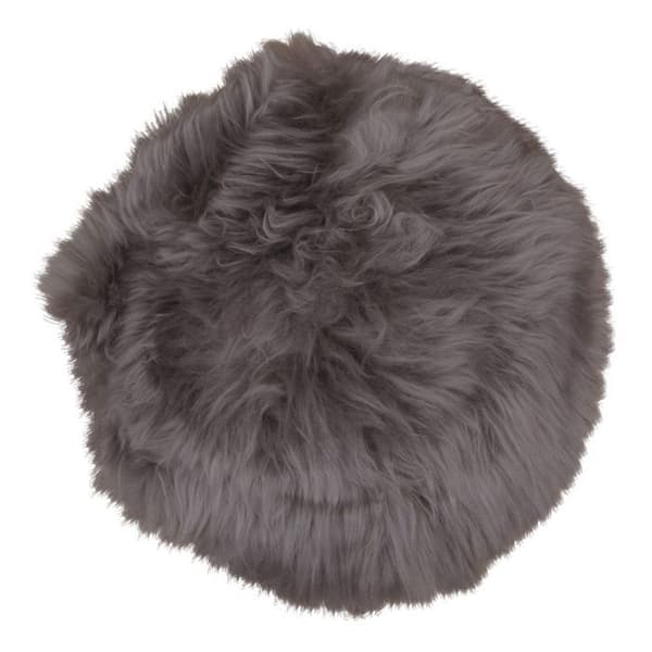 Sæde i brunt lammeskind - 35 cm brun
