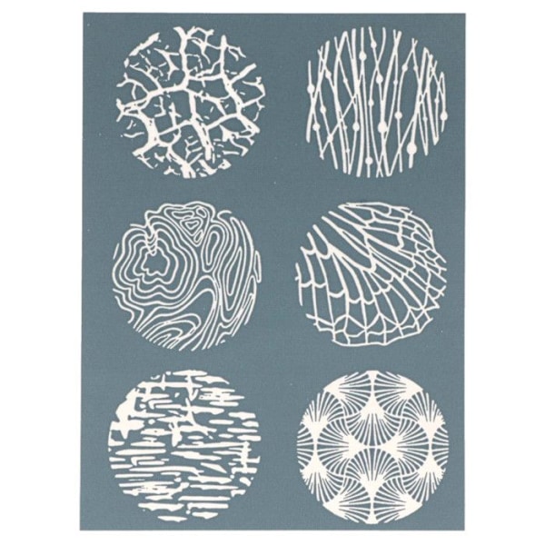 Sculpey Screen Printing Stencils - Nature Blå
