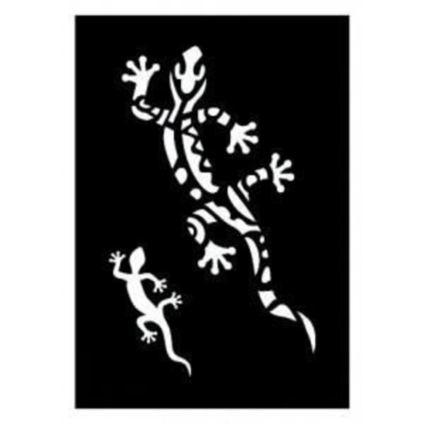 Pochoir Salamandre - Ki Sign - 7x10 cm - Liimapinta - Uudelleensijoitettava - Uudelleenkäytettävä