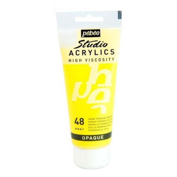 Akryylimaali - Pébéo - Studio - Primary Yellow - 100 ml - Satiini Gul