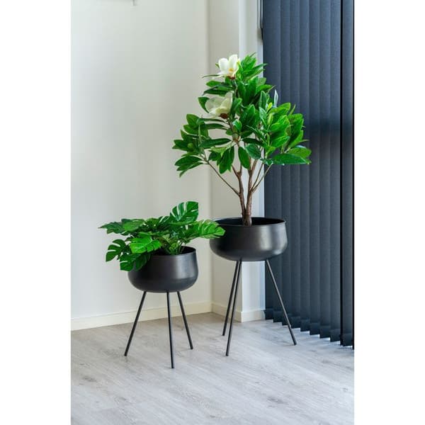 House Nordic Urtepotter 2 stk Kira Sort Svart