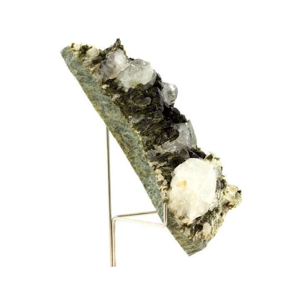 Sten og mineraler. Kvarts + Epidot. 772,0 ct. Saint-Véran, Hautes-Alpes, Frankrig.