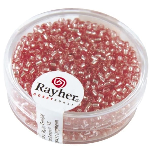 RAYHER Rocailles 2mm Ø Rosaer Rosa