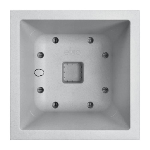 Elho Vivo Next Square 40 Blomsterkasse - Grå - Ø 39 x H 38 cm - indendørs - 100% genanvendt Levande cement