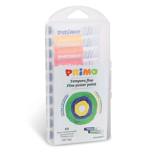 Aluminiumrør, PP-boks, 10 farver. 12 ml Flerfärgad