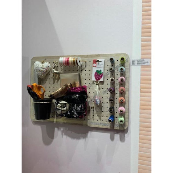 Metal fastener - Rayher - 23x3 cm - 2 screws - Compatible with Pin & Peg board - Gold gyllene