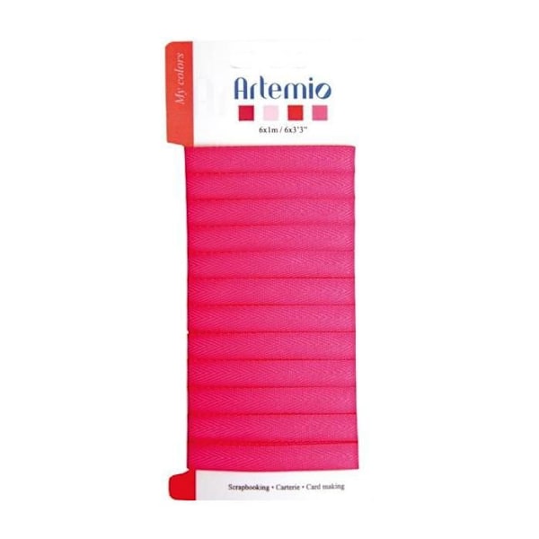 Ruban - ARTEMIO - Fuchsia - Kreativt tillbehör - Idealisk för dina skapelser - Färg rosa Fuchsia