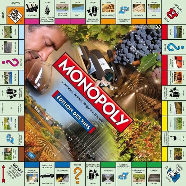 MONOPOLY Udgaver af vine, Brætspil, Fransk version