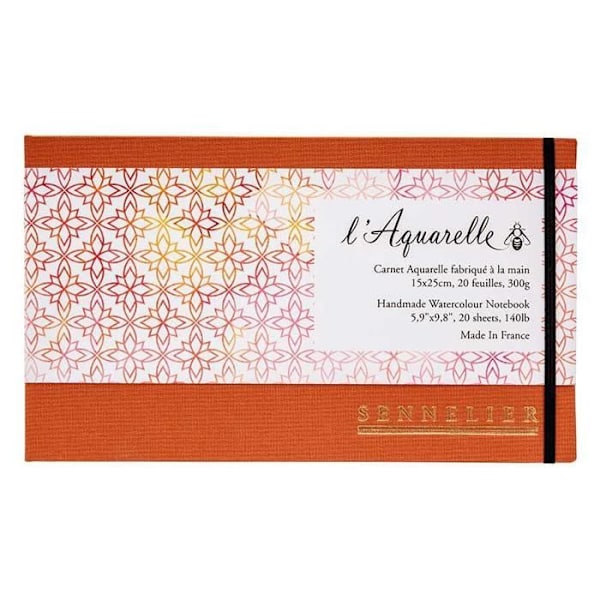 Akvarel notesbog - 15 x 25 cm - 20 ark - 300 g