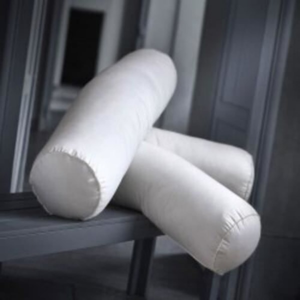 Plain Comfort Bolster 160 cm x 21 cm, laadukas duffeli Vit