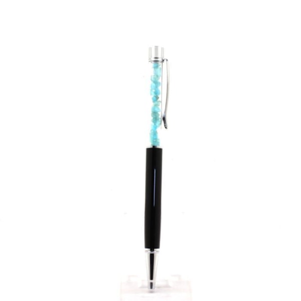 Sten og mineraler. Raw Apatite Paraiba mineral pen Pakistan. Sort farve. Svart