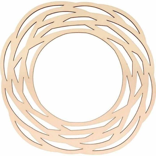 Puinen seinäkruunu - 32 x 0,5 cm Beige