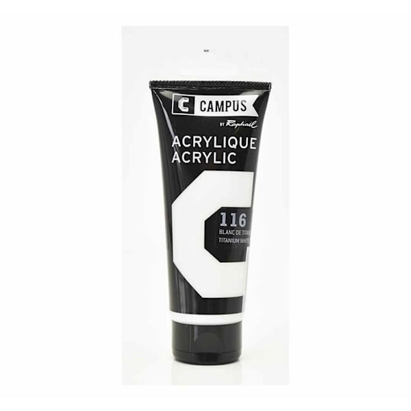 Akrylfärg - Campus av Raphael - 116 - Titandioxid - 100 ml - Blandad Titan vit