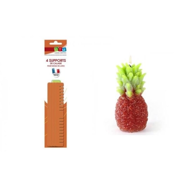 Målarform - GRAINE CREATIVE VI HAR ALLA TALANG - Ananas i latex - Röd - 12 cm x 6 cm Röd