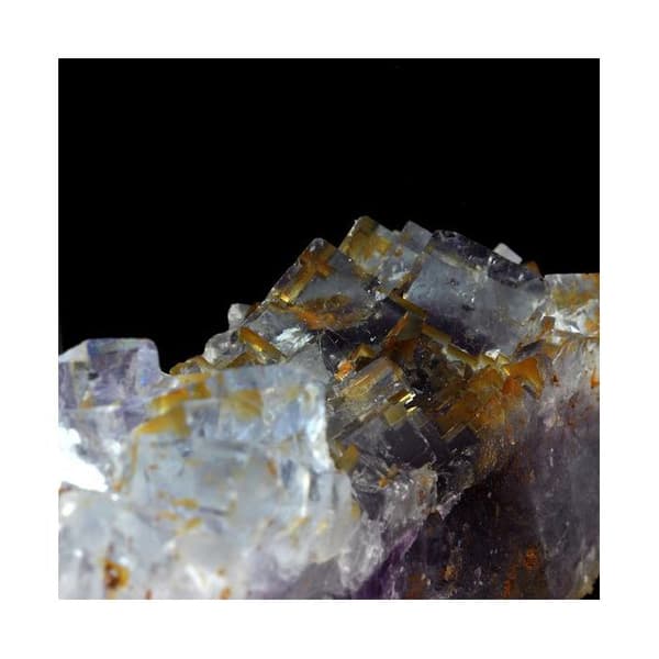 Sten og mineraler. Fluorit. 2240,0 øre. Le Beix, Puy-de-Dôme, Frankrig.